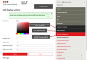 Functions of the development platform 2: Editorial view with customisation options